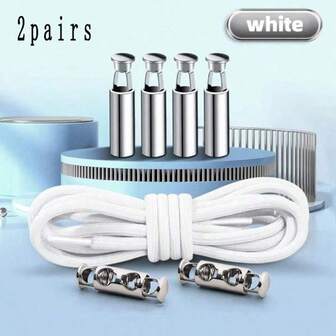 长弹性鞋带 + 精密编织圆形鞋带纯色基本款运动鞋带，适合户外四季，无长弹性闭合