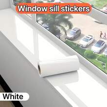 1 Roll, Self-Adhesive White Marble Window Sill Stickers, Waterproof & Moistureproof-Suitable For Furniture, Cabinets, And Threshold Renovation - Easy-To-Stick White Marble Pattern, Window Upgrade | Water-Resistant Coating - White - View 14