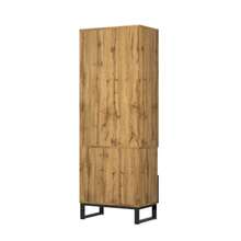 Armario - 1 pieza, 1 cajón, 1 compartimento con estantes ajustables, con barra para colgar ropa - Maple - Ver 7