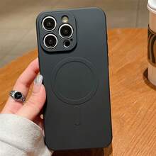 Ốp lưng điện thoại silicon lỏng siêu mỏng từ tính, lót sợi nhỏ chống trầy xước, chống bám vân tay, bảo vệ toàn diện camera, chống sốc, tương thích với iPhone 17/16/15/14/13/12/11 Pro/Plus/Max/Mini/7/8/SE/7P/8P/X/XR/XsMax, Galaxy S25 Ultra, món quà Giáng sinh hoàn hảo. - màu đen - Xem 5