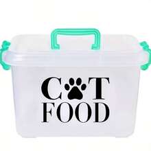 1pc Pet Food Sticker, Removable Vinyl Art Decal For Pet Food Storage Box, Car, RV, Outdoor Use - Black - View 4