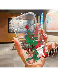 Estuche Transparente Navidad Santa Claus Alce Árbol de Navidad TPU Anti-Caída Todo Incluido Funda Protectora de Precisión Adecuado para Apple Iphone6/7/8/X/Xs/Xr/Xs Max/11/12/13/14/15/16Pro Max - Multicolor - Ver 6