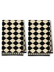 2 buc prosoape de mână cu model geometric și floral, lavete de curățat bucătărie, decor pentru casă și bucătărie, articole pentru petreceri în aer liber, potrivite pentru decorarea zilnică a bucătăriei și băii