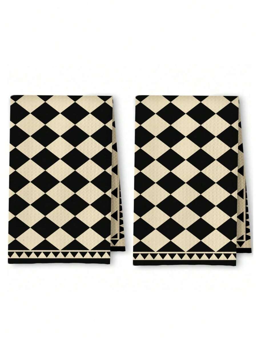 2 buc prosoape de mână cu model geometric și floral, lavete de curățat bucătărie, decor pentru casă și bucătărie, articole pentru petreceri în aer liber, potrivite pentru decorarea zilnică a bucătăriei și băii