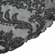 EVA LADY 1pc Gothic Style Velvet Lace Off-Shoulder Top, Retro Formal Outfit For Autumn/Winter - Black - View 8