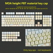 MOA 高调球形键帽，PBT 染料升华键帽，带有可爱的卡通图案，如小猫、小狗、草莓、兔子，颜色为白色、粉色、蓝色，兼容 6.25U 空格键尺寸 60%、61%、64%、68%、75%、82%、84%、87%、98%、96%、98%、100%、104%、108% 机械键盘，配有彩色盒子中的键帽拉拔器（仅键帽，无键盘） - MOA鍵帽-冰淇淋小熊-盒裝送鍵器 - 查看 14