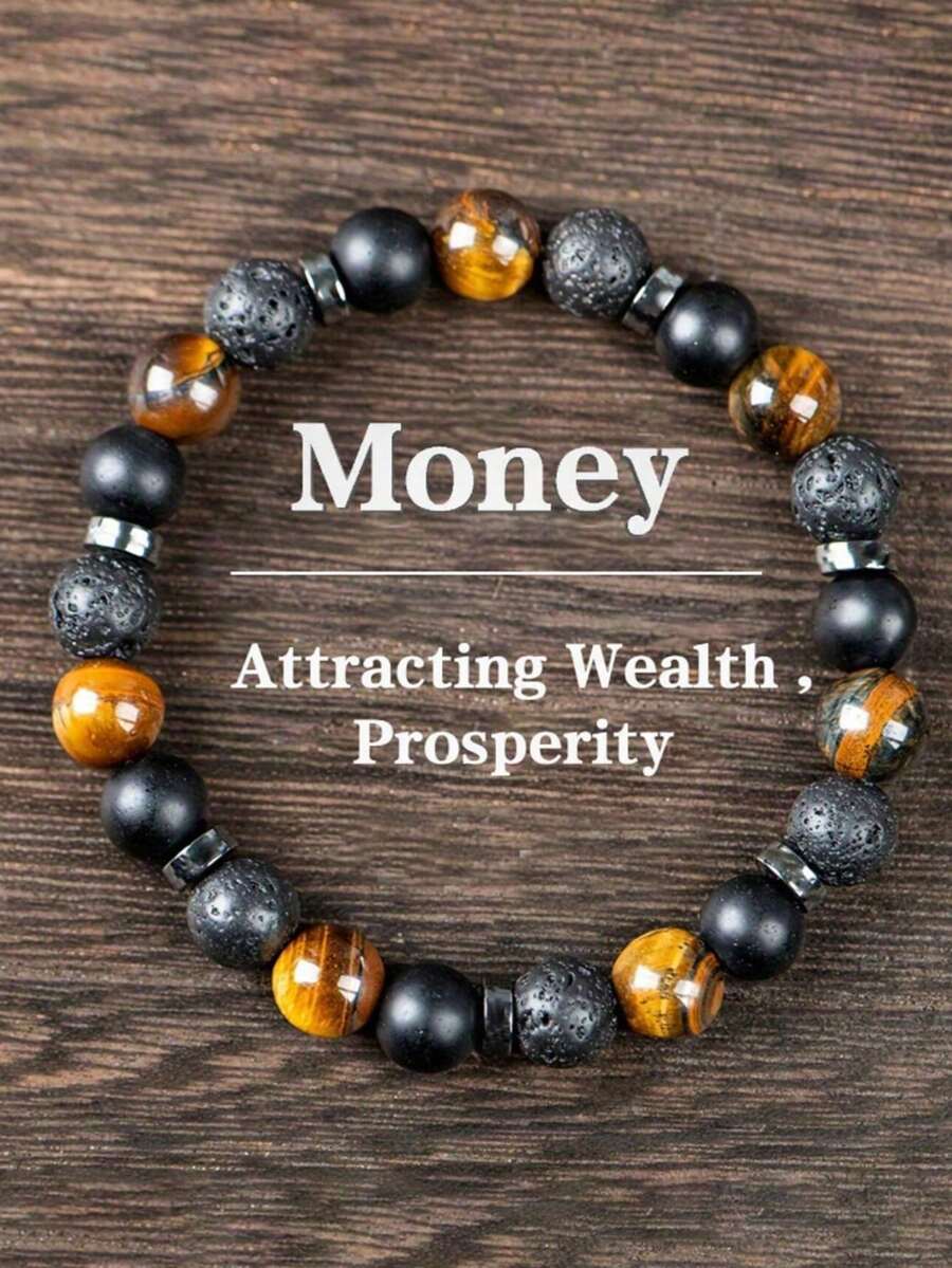 1 件磨砂月光石珠手链，女士灵气能量平衡夏季珠宝礼物，象征光明与希望、平静与祥和，“新的开始” - 天然石串珠手鍊 - 查看 1