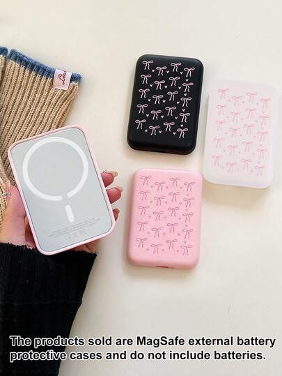 Power Bank Protective Case, Compatible With A2384 1460mAh Battery Compatible With IPhone 17/16/15/14 Series, Wireless Charging Protective Case, Soft TPU Anti-Drop Protective Case, Matte Texture, Cute Gift For Women (Case Only, Battery Not Included)