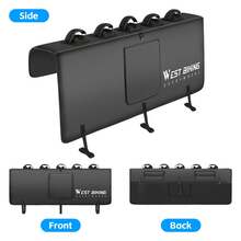 Soporte para bicicleta con fijación para puerta trasera de camioneta, accesorio de transporte para bicicletas, cubierta para puerta trasera de camioneta, portabicicletas - Negro - Ver 3