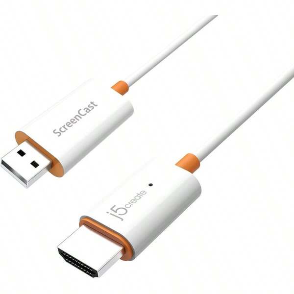 ScreenCast Wireless Display Adapter Receiver - Mirror Phone, Tablet, Laptop To HDTV - Compatible With MiraCast, AirPlay, Android, 10 PC, IOS, Tablet JVAW56