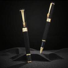 高端黑色哑光签名笔/书写流畅舒适，握感极佳的优质圆珠笔/商务人士、专业人士及企业礼品/奢华行政笔/适用于办公室、家庭和学校/可替换笔芯 - 黑色 - 查看 3