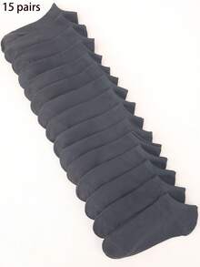 1/5/10/15/20双装混色时尚休闲情侣/女士短袜，四季皆宜