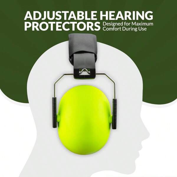 Hearing Protection And Noise Reduction Earmuffs - Lightweight, Adjustable And Foldable NRR 20dB