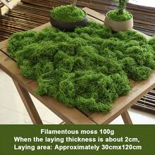 100g/300g Artificial Natural Grass Turf, Artificial Moss Carpet, Suitable For Landscape Design, Plant Cultivation, Floral Window Sill Decor - Multicolor - View 12