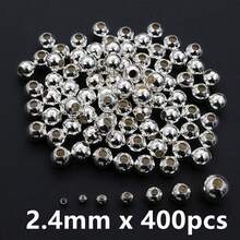50-500pcs/Bag 2-8mm Gold Silver Color Round Spacer Beads Ball End Seed Metal Beads For DIY Jewelry Making Findings Accessories