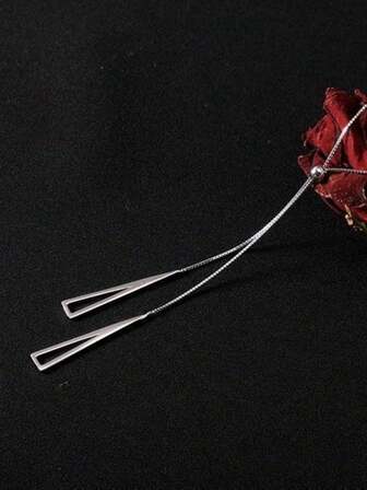 1件装奢华小巧锆石小花/猫/麦穗/几何吊坠项链，女士款