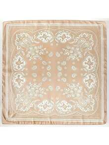 Bohemian Style Paisley Print Women's Scarf - Lightweight And Washable, Suitable Daily Wear, Vacation Accessories, Travel, And Outdoor Scenery - Hoa trống lưng nâu - Xem 5