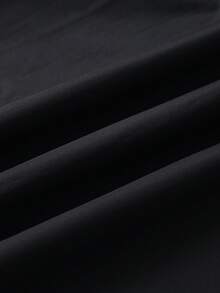 QUNGIGU 女式棉质黑色拼接无袖夏季长款带口袋休闲连衣裙 - 黑色 - 查看 10