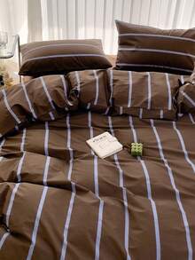 3pcs Thickened Polyester Retro Printed Bedding Set, Suitable For Boys, Girls, Dorm, Bedroom, Zipper Closure, All Season, Soft & Breathable, Fit For Twin, Full, Queen, King Bed, Machine Washable (1 Duvet Cover, 2 Pillow Shams, No Filler) - Multicolor - View 7