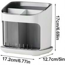Porta Utensilios - Porta Utensilios Rústico Para Encimera | Caaddy Para Utensilios De 442 G, Soporte Moderno Para Espátula, Soporte Para Cubiertos De Utensilios De Cocina, Organizador De Utensilios De(Black) - Multicolor - Ver 3