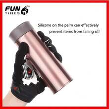 FUNTIMES Men's Dark Motorcycle Riding Full Finger Gloves, Outdoor Sports Black & White Gloves