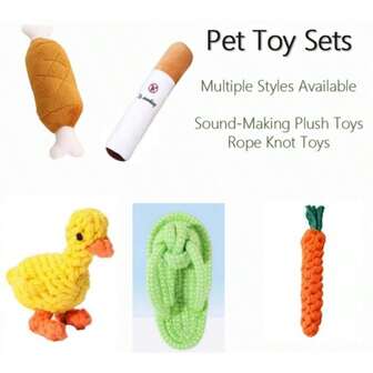 1 pieza Juguete de perro de peluche con silbato y mordedor - Conjunto de accesorios de entretenimiento para perros pequeños y medianos (Corgi, Labrador) - Juguete de nudo, juguete de peluche con silbador, el juguete favorito del perro para que nunca se sienta solo cuando esté en casa solo