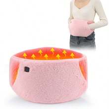 Heated Waist Massage Belt, 3 Temperature Modes, Provides Lower Back Support And Core Stability, USB Powered - Grey - View 5