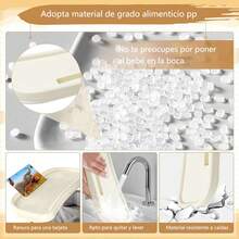 Silla Alta Ergonómica para Bebé con Altura y Reposapiés Ajustables - Cojín Desmontable, Fácil de Limpiar, Ideal para Alimentación y Crecimiento - Amarillo - Ver 5