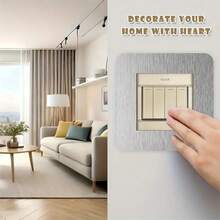 1片现代开关面板贴纸，无需安装或接线，采用耐用PC塑料材质，适用于标准开关，适用于客厅、卧室、办公室，易于安装和拆卸，提升家居装饰格调。