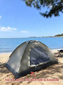 1 pièce Tente de camping pliable pour usage extérieur, parc, pique-nique, pêche, usage domestique, abri solaire - Multicolore - Voir 3