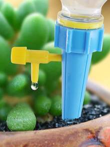 3/5 Pieces, Adjustable Watering Device - Unisex (Green, Blue), Made Of Plastic, Perfectly Suited For Succulent Plant Pot Gardens, Water-Saving Flow Control, Compatible With Mineral Water Bottles, Slow Release Technology Saves 70% Water. The Automatic Dripper Is Suitable For Outdoor Planters, Christmas Events, Vacations, And Business Trips, Christmas Home Decorations, Now On Christmas Promotion.