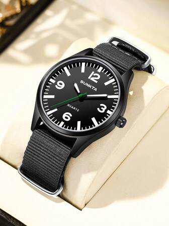  LIGE New Boy's Quartz Watch Life Waterproof, Digital Dial, Nylon Strap Watch For Boy