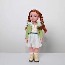 15英寸蓝眼睛女孩娃娃，配有全套服装，包括时尚踝靴，可爱女孩玩具，很棒的圣诞礼物 - 整個娃娃 - 查看 8