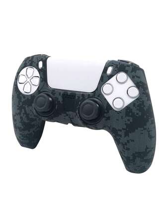 1pc Silicone PlayStation 5 Controller Case, Water Transfer Printing, Slip-Resistant, Sweat-Proof, Dust-Proof, Scratch-Resistant Gaming Accessories To Enhance Grip