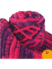 1/3pcs Chunky Chenille Yarn For Knitting, 1 Ply Jumbo Ice Yarn Bulk 100g Skeins, Soft DIY Crochet Thread For Blankets, Slippers, Hats, Scarves Handmade Craft Supplies Christmas Gift - Multicolor - View 24