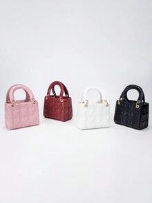 1 pieza Nuevo bolso de mano elegante de moda de PU para mujer, bolso de mano elegante con lentejuelas de moda, bolso de hombro cruzado de alta gama con correa ajustable, adecuado para uso diario, fiesta, viaje, regalo ideal - Multicolor - Ver 2