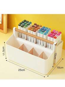 Portable Craft & Makeup Organizer Bin – Large, Adjustable Storage Caddy With Handle, Ideal For Art Supplies, Desk Organization, And More