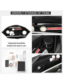 2025 Autumn/Winter New Multi-Functional Handbag Organizer Bag, Handbag Insert Liner, Organizer Bag Liner, Multi-Pocket Design, Multi-Layer Storage, Felt Material, Zipper Design, Anti-Theft, Privacy Protection - Multicolor - View 3