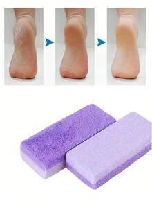 1/4Pcs Foot Pumice Stone Exfoliating File, Callus Dead Skin Remover, Heel Brush, Salon Foot Scrub Pad, Pedicure Exfoliating Tool For Men And Women,Bag,Organizer,Storage Christmas For Holiday Gift Giving,School Stuff - 彩色 - 查看 2