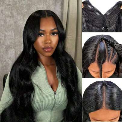 Body Wave V Part Wigs Human Hair Human Hair Wigs 250% Density, New V Shape Wigs, No Leave Out, 1 Minute Install, Very Easy Very Fast, Beginner Friendly, Glueless Wigs Best Natural Looking Wigs Online