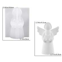 1pc DIY Angel Figurine, Girl Holding Heart Shaped Resin Mold, Cute Angel Plaster & Silicone Mold