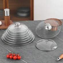 1pc Glass Lid, Available Sizes: 14/18/28/30cm, Suitable For Rental Apartment Kitchen, Home Kitchen, Restaurant, Camping And Daily Home Cooking, Cooking Accessory - Multiple Specifications - View 1