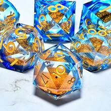 Resin Polyhedral RPG Dice (7 Pieces) - Hand Role-Playing/Desktop Game Dice & Holiday Birthday Gifts - Multicolor - View 5