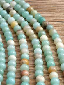 Yumfeel Perles lâches d'amazonite AAA naturelles pour la création de bijoux. Perles de pierre rondes pour colliers et bracelets faits main. Longueur 38 cm, taille 4/6/8/10 mm. - Multicolore - Voir 3