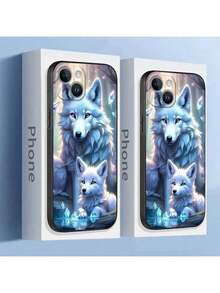 Phone Case For 16 15 Pro Max 14 Plus 13 12 11 11Pro 12Pro 13Pro 14Pro 15Pro 16Pro High Quality Silicone Protection Soft Shockproof Case Two Wolves - 彩色 - 查看 2