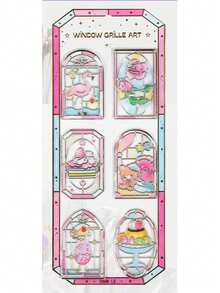 6 Glasfenster Blumen Aufkleber, 3D Stereoskopische Glasaufkleber, holografische Aufkleber, zum Dekorieren von Tagebüchern und Tassen, vintage buntglas japanischer Stil Aufkleber, 3D geprägte Metallfolie Aufkleber, Glasfenster Blumen Aufkleber, süße Cartoon transparente Glasaufkleber, geeignet für DIY Tagebuch und Lesezeichen Dekoration.