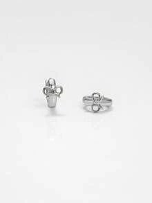 1pc Elegant 925 Sterling Silver CZ Hoop Earrings, Inlaid With Shiny Cubic Zirconia, Minimalist Design, Suitable For Girls And Women For Daily Wear And Party - Multicolor - View 6