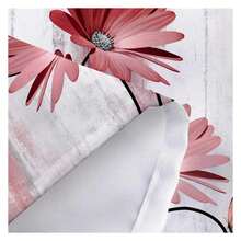 Rustic Farmhouse Shower Curtain, Farm Red Daisy Floral Flowers And Butterfly On Country Wooden Shower Curtain For Bathroom, Light Burgundy Gray Grey Shower Curtain With 12PCS Hooks, 36X70IN - 多色571 - 查看 6
