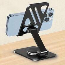 New Rotating Metal Phone Stand Multifunctional Desktop Lazy Portable Foldable Anti-Slip Tablet Stand Gift