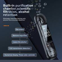 Rechargeable Breathalyzer, Portable Personal Alcohol Analyzer With LCD Digital Display, Alcohol Detection Testing Tool (Blue)